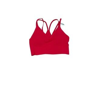 DSG Ribbed V Neck Racerback Sports Bra Red